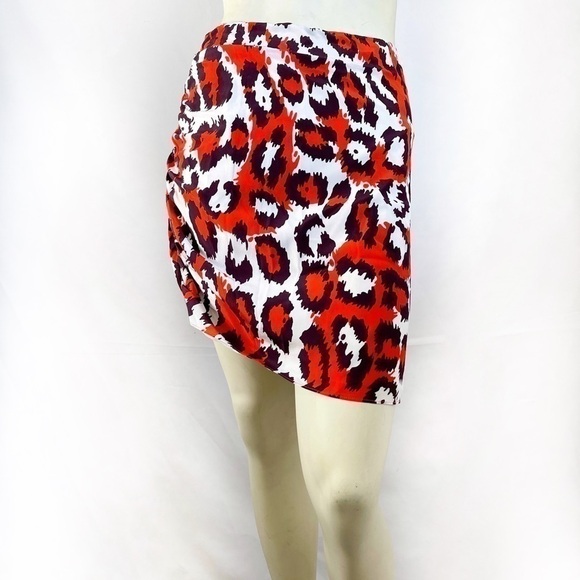 Diane Von Furstenberg Nadia Skirt Leopard Size 2 - Picture 4 of 9